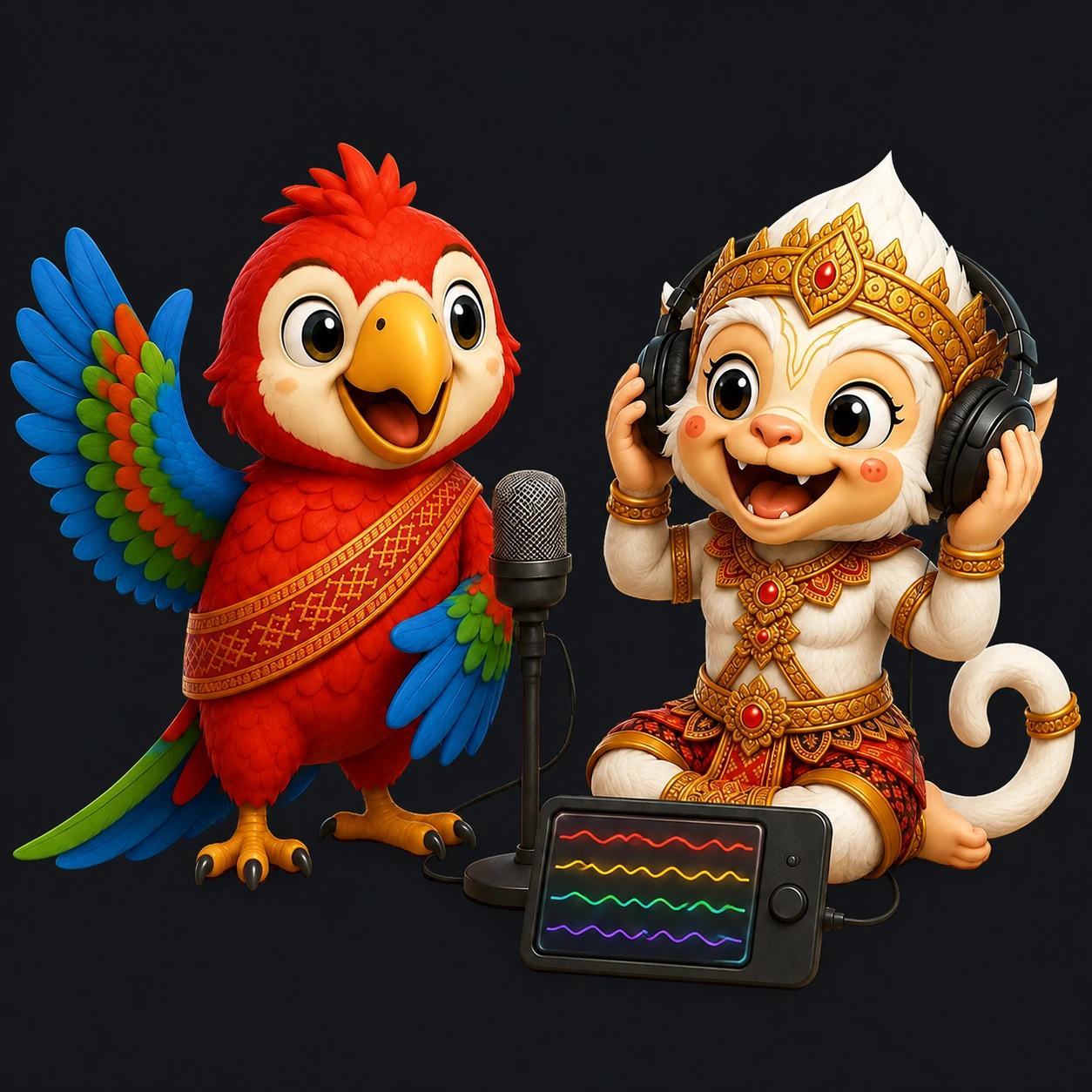 Sabai Thai companions exploring pronunciation practice