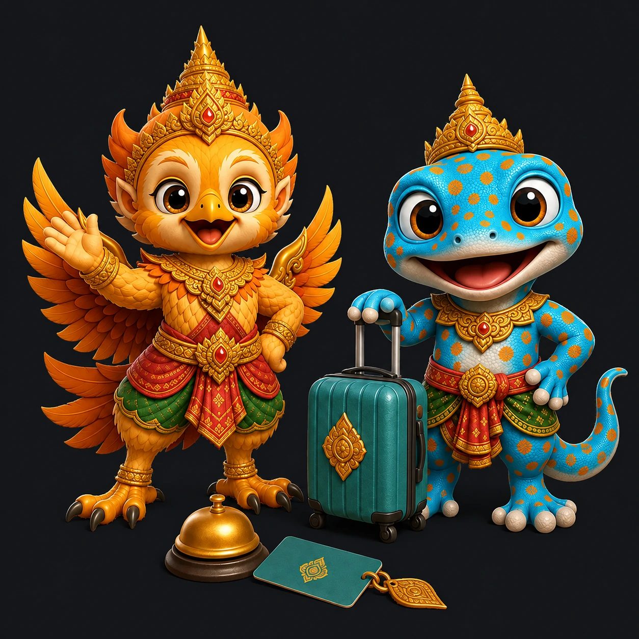 Sabai Thai companions exploring airport & hotel check-in